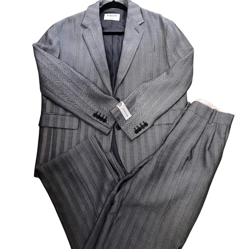 Babaton Gray Herringbone Woman’s Suit